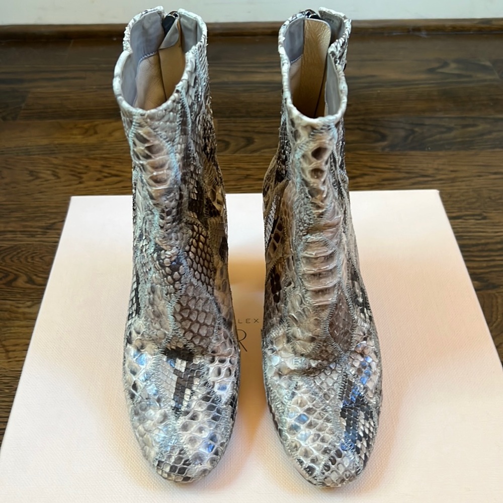 Alexandre Birman Zanny Python Booties Size 35 (5) - image 1